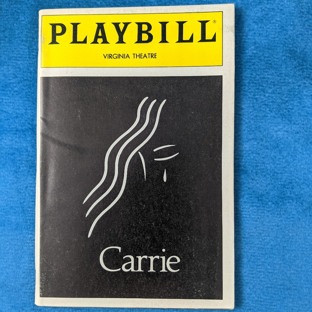 Rare Broadway Carrie The Musical 1988 Playbill